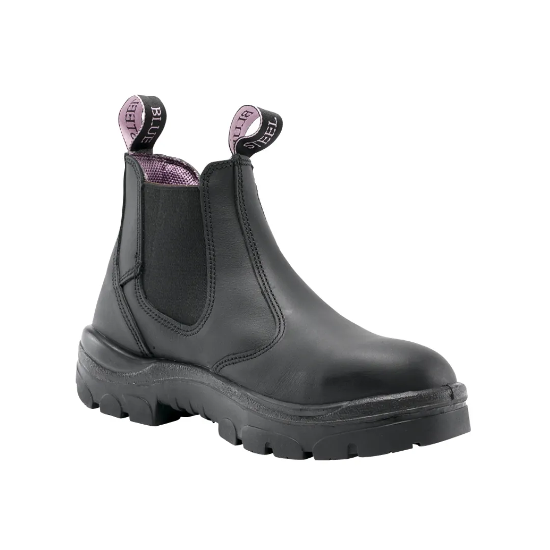 Steel Blue Ladies Hobart Elastic Sided Safety Boot - Black *S512701